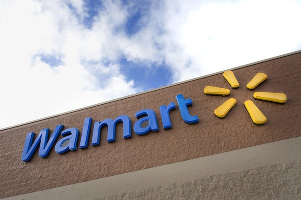 Walmart store sign.